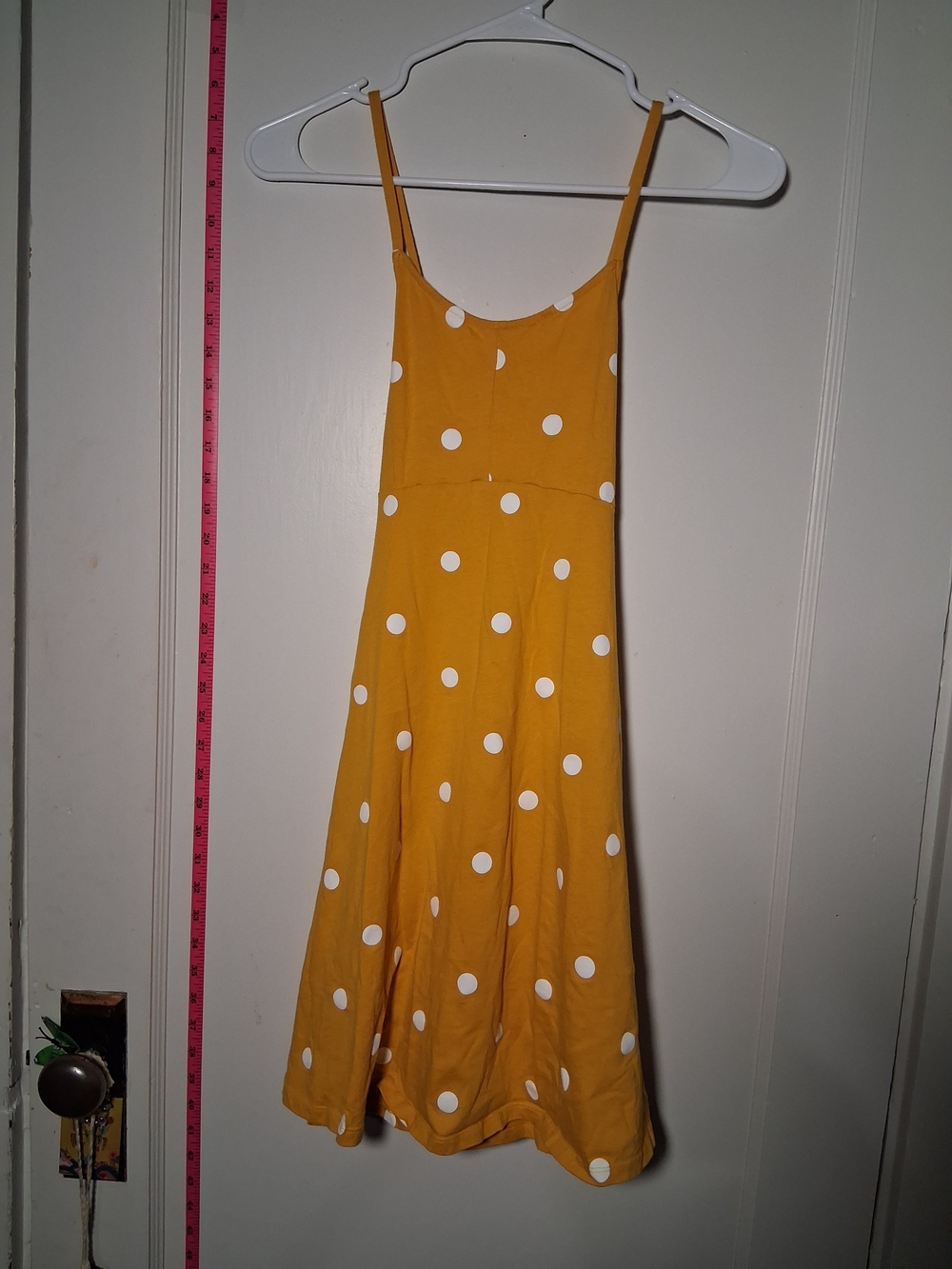 Old Navy Yellow Polka Dot Spaghetti Strap Dress